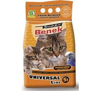 Super Benek Universal Natural 5L - litière agglomérante naturelle en bentonite pour chats pour le bac à litière avec une odeur naturelle
