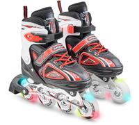 Super Blades X Pro - Rollers avec roues à LED illuminées - Rouge