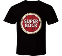 Super Bock Logo T-Shirt Men Casual Graphic Short Sleeve Tops Black S