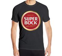 Super Bock T-shirt d'entraînement à manches courtes pour homme Séchage rapide, Noir , XXL