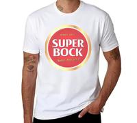 Super bock Vintage Beer T-Shirt Plain Mens White XL