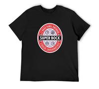 Super Bock Vintage Men's T-Shirt Graphic Printed Black Tee L