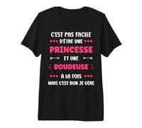 Super boudeuse Mignonne Humour Princesse Fille boudeuse T-Shirt Haut de Gamme