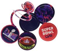 Super Bowl LVIII Lot de 12 décorations de fête en papier avec découpes de 12,7 cm pour des célébrations ultimes sur le thème du football