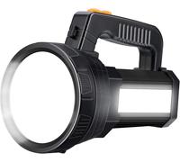 Super Bright Rechargeable Led Flashlight 4050 Lumens 10000mah With 6 Lighting Modes, Long Range Waterproof Lantern Torch For Emergency Camping Hiking Hunting