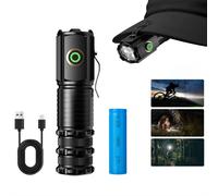 Super Bright Rechargeable Portable Flashlight,1500 Lumens Triple Heart Mini Tactical Flashlight Outdoor Tactical Flashlight Tail Magnet With Clip Multifunctional Flashlight Camping