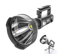 Super Bright Torch Projecteur De Poche Portable LED Spotlight USB Rechargeable Camping lampe de Poche avec Trépied Pliable pour Randonnée Camping Pêche