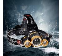 Super Brillant Led Lampe Frontale Rechargeable Lampe De Poche Étanche Phare 9000 Lumens,Capteur Zoomable Réglable Torche De Tête Pour Camping Chasse Randonnée Courir