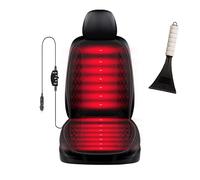 Super Chaud è Pelle à neige incluse Winter Chauffe Siege Voiture Applicable à tous les modèles,Black-singleseatD