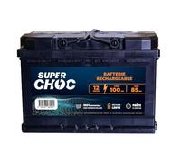 SUPER CHOC - Batterie Rechargeable pour Clôture Électrique - 12 V - Compatible avec Panneau Solaire - Prête à l'Emploi - Décharge Lente - 100 Ah