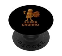 Super Churro Funny Hero, Cuisine espagnole et Mexicaine, Dessert sucré PopSockets PopGrip Adhésif
