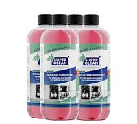 SUPER CLEAN 4 x 1L Détartrant concentré machine à café automatique liquide pour toutes machines et marques 40 détartrages détartrant liquide efficace pour cafetières bouilloires et douches