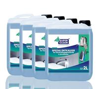 SUPER CLEAN Détartrant universel liquide hautement concentré et polyvalent 4 x 2 L pour bouilloires robinets douches pommes de douche salle de bain et cuisine doux pour les matériaux et efficace