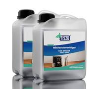 SUPER CLEAN Nettoyant pour système de lait acide 2x 2000 ml - Détartrant et éliminateur de résidus protéiques pour machines à café et mousseurs à lait - pH 2,2 - sans chlore, inodore
