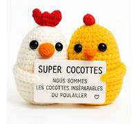 Super Cocottes© | Duo Best Friends | Idee Cadeau Original | Amie BFF Copine Pote Collegue | Peluche Handmade | Fete Surprise Anniversaire, Secret Santa, Noel, Paques | Kawaii & Rigolo | Fun & Positif