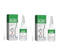 Super Colle, 2 Flacons de Colle Forte Rapide Glue Extra Forte de 30g Transparente Colle Forte Tout Support Matériaux, pour le Bricolage et Diverses Restaurations,Séchage Immédiat