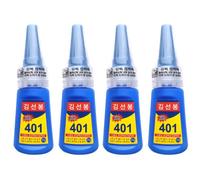 Super colle 401 20ml, 4 pièces, adhésif liquide haute résistance pour ongles, chaussures, métal et plastique, Solution à séchage rapide