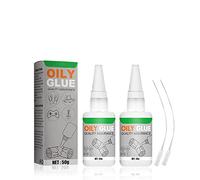 Super colle universelle, 50 g avec compte-gouttes, colle huileuse haute résistance de soudage, puissante colle instantanée pour résine, céramique, métal, verre (2 pièces)
