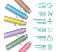 Super Compact Anti-UV Women's Mini Folding Pocket Travel Umbrella with Sun Protection Black Layer-Multicoloured Small Rain Sun Umbrella-Diameter 91 cm,Pastel Purple,Diamètre 91 cm,