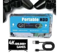 Super console de jeu, console de jeu rétro compatible avec 70 simulateurs, manette de jeu HDMI rétro 4K e jeu vidéo Plug and Play avec 100 000 jeux, disque dur mécanique externe