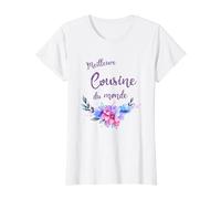 Super Cousine Fleurs Meilleure Cousin du Monde Cadeau T-Shirt