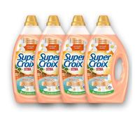 Super Croix Lot de 4 Lessives Liquides Fleur d’Oranger & Lait d’Amande, Parfum Intense Longue Durée, Efficace dès 20 °C - 42