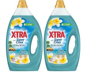 Super Croix par X•Tra - Lessive Liquide - Bora Bora - Fleurs de Monoï & Lait d'Aloe - Moment Evasion - Experience Sensorielle - Parfum Intense - Longue Durée - Efficace dès 20°C - 63 Lavages