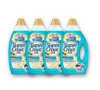 Super Croix par X•Tra - Lot de 4 Lessives Liquides - Bora Bora - Fleurs de Monoï & Lait d'Aloe - Moment Evasion - Experience Sensorielle - Parfum Intense - Longue Durée - Efficace dès 20°C - 42 Lavage