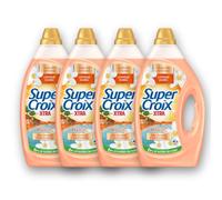 Super Croix par X•Tra - Lot de 4 Lessives Liquides - Maroc - Fleur d'Oranger & Lait d'Amande - Moment Evasion - Experience Sensorielle - Parfum Intense-Longue Durée - Efficace dès 20°C - 42 Lavages