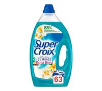 Super Croix - Sélection du Monde - Bora Bora - Lessive Liquide Parfumée - Fleur de Monoï & Lait d'Aloe - 88% d'Ingrédients d'Origine Naturelle - 63 Lavages