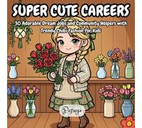 Super Cute Careers Coloring Book: 30 Adorable Dream Jobs and Community Helpers with Trendy Chibi Fashion for Kids