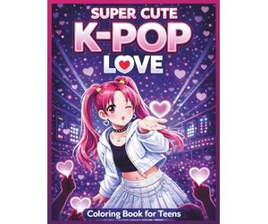Super Cute K-Pop Love Coloring Book for Teens: Soft Romantic Illustrations to Relax, Unwind, and Enjoy Cozy Creative Moments with Positive Feel-Good Energy