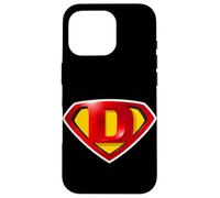 Super D Hero Alphabet Cute Initial Monogram Letter D Logo Coque pour iPhone 16 Pro