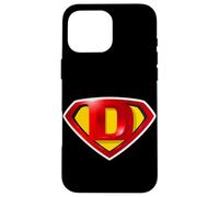 Super D Hero Alphabet Cute Initial Monogram Letter D Logo Coque pour iPhone 16 Pro Max
