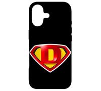 Super D Hero Alphabet Cute Initial Monogram Letter D Logo Coque pour iPhone 17