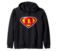 Super D Hero Alphabet Cute Initial Monogram Letter D Logo Sweat à Capuche