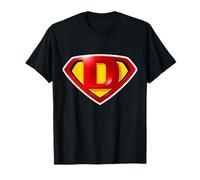 Super D Hero Alphabet Cute Initial Monogram Letter D Logo T-Shirt