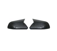 SUPER DAFI Capuchon de Rétroviseur Remplacement pour Mustang 2015-2020 pour Américaine Voiture Autocollant Garniture Rétroviseur Extérieur(No Turn Light Carbon Look)