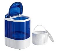Super Deal Mini machine à laver portable et rotative, machine à laver compacte de 6 livres avec panier de cycle de rotation et tuyau de drainage pour caravane, appartement, chambre, camping, voyage,