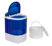 Super Deal Mini machine à laver portable et rotative, machine à laver compacte de 6 livres avec panier de cycle de rotation et tuyau de drainage pour caravane, appartement, chambre, camping, voyage,