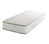 Super Deluxe Matelas 80x200 Ferme Mousse Poli Lattex Indéformable - Face Laine Merinos 100% -Tissu À L'aloé Vera - 23 Cm