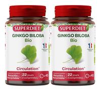 SUPER DIET Ginkgo Biloba Bio Circulation - 10% avec le code: 926CE Comprimé(S) 2x45 pc(s)