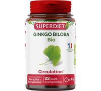 SUPER DIET Ginkgo Biloba Bio Circulation - 10% avec le code: 926CE Comprimé(S) 45 pc(s)