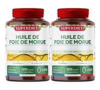 SUPER DIET Huile de Foie Morue - 10% avec le code: 926CE Capsule(S) 2x120 pc(s)