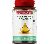 Super Diet - Huile de foie de morue - Source de vitamines A et D - 45 capsules