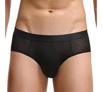 Super Doux sous-vêtement Confortable Glace Soie Pure Maille Transparente Hommes Slips imprimé Shorts Sexy Exotique Taille Basse caleçon