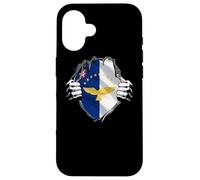 Super Drapeau Azores Patriotique Portugais Racine Coque pour iPhone 16