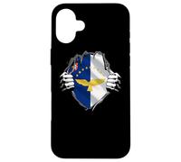 Super Drapeau Azores Patriotique Portugais Racine Coque pour iPhone 16 Plus