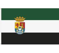 SUPER-DRAPEAU D'EXTREMADURE QUALITÉ Satin PREMIUM 120 g. Taille géante 250 x 150 cm
