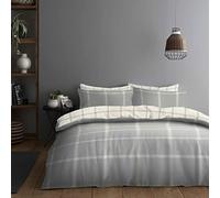 Super Dreamer Parure de lit complète 4 pièces géométriques - Drap de lit King Size, Housse de Couette à Rayures avec taie d'oreiller - Lot de 2 Housses de Couette réversibles en Polycoton